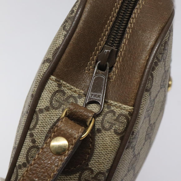 GUCCI GG Supreme Web Sherry Line Clutch Bag PVC Beige Red 89 01 034 Auth KD048