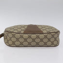 GUCCI GG Supreme Web Sherry Line Clutch Bag PVC Beige Red 89 01 034 Auth KD048-6