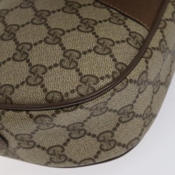 GUCCI GG Supreme Web Sherry Line Clutch Bag PVC Beige Red 89 01 034 Auth KD048