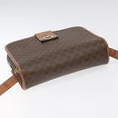 CELINE Macadam Canvas Shoulder Bag PVC Leather Brown Gold Auth KD054-6