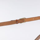 CELINE Macadam Canvas Shoulder Bag PVC Leather Brown Gold Auth KD054-8