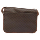 CELINE Macadam Canvas Shoulder Bag PVC Leather Brown Gold Auth KD057-2