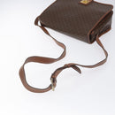 CELINE Macadam Canvas Shoulder Bag PVC Leather Brown Gold Auth KD057-7