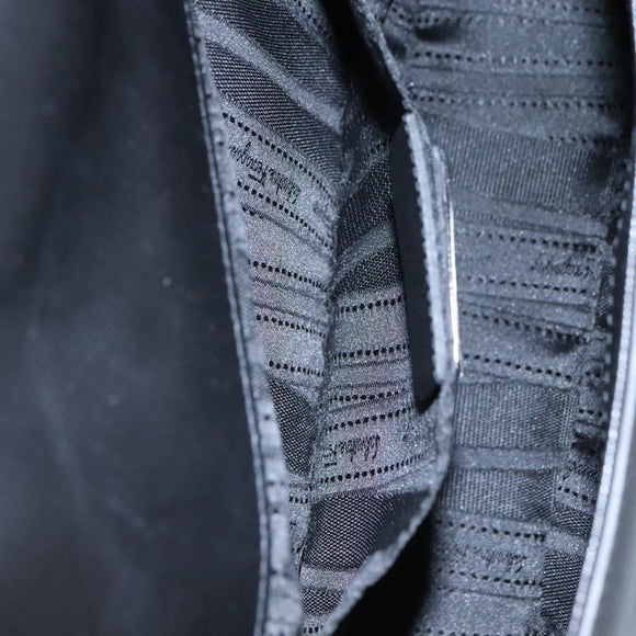 Salvatore Ferragamo Gancini Chain Shoulder Bag Leather Black Silver Auth KD060