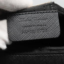 Salvatore Ferragamo Gancini Chain Shoulder Bag Leather Black Silver Auth KD060-12