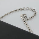 Salvatore Ferragamo Gancini Chain Shoulder Bag Leather Black Silver Auth KD060-8