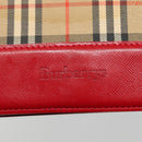 Burberrys Nova Check Shoulder Bag Canvas Leather Beige Red Auth KD063-18