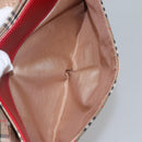 Burberrys Nova Check Shoulder Bag Canvas Leather Beige Red Auth KD063-12
