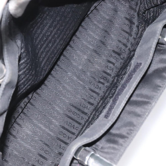 PRADA Hand Bag Nylon Black Auth KD065