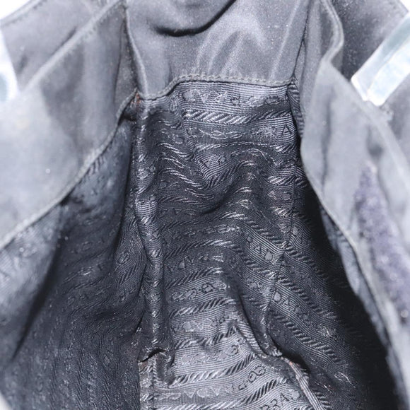 PRADA Hand Bag Nylon Black Auth KD065