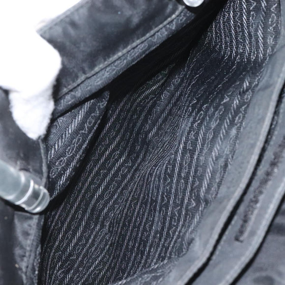 PRADA Hand Bag Nylon Black Auth KD065