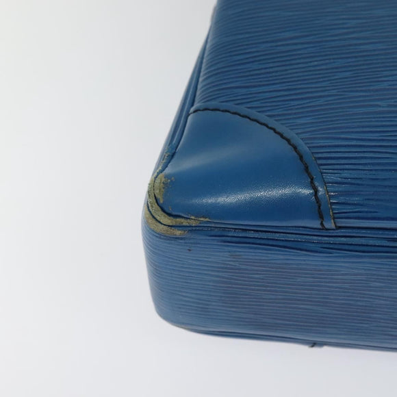 LOUIS VUITTON Epi Porte Documents Voyage Business Bag Blue M54475 Auth KD067