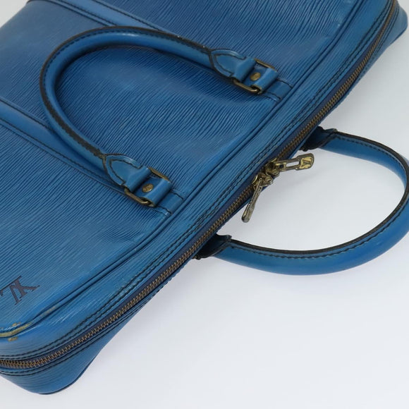LOUIS VUITTON Epi Porte Documents Voyage Business Bag Blue M54475 Auth KD067