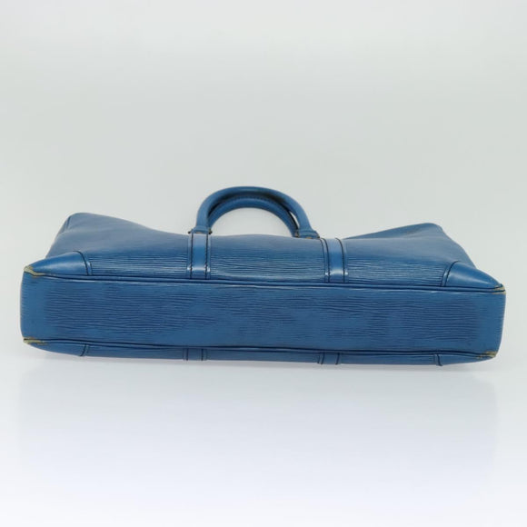 LOUIS VUITTON Epi Porte Documents Voyage Business Bag Blue M54475 Auth KD067