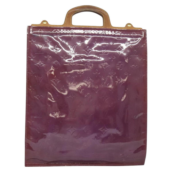 LOUIS VUITTON Monogram Vernis Stanton Tote Bag Purple Viole M91079 Auth KD074