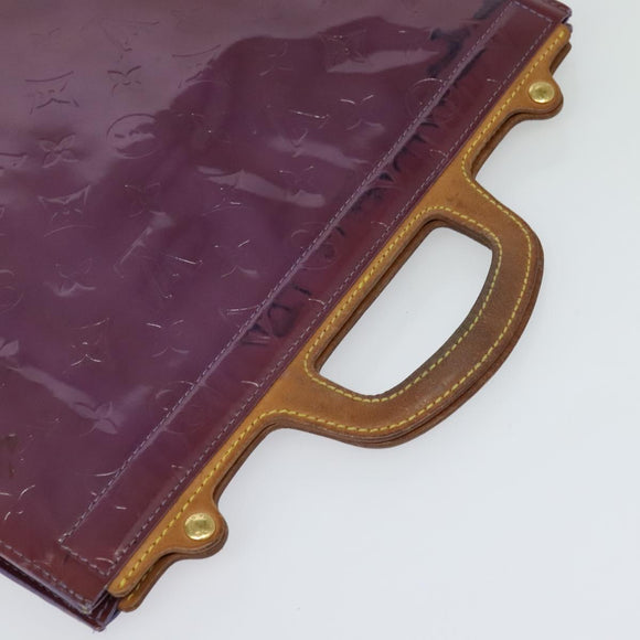 LOUIS VUITTON Monogram Vernis Stanton Tote Bag Purple Viole M91079 Auth KD074