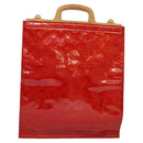 LOUIS VUITTON Monogram Vernis Stanton Tote Bag Red M91078 LV Auth KD080-13