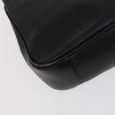GUCCI Bamboo Hand Bag Leather 2way Black Gold 001 2113 1638 Auth KD087-16