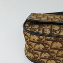 Christian Dior Trotter Canvas Shoulder Bag Brown Gold Auth KD090-9