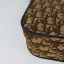 Christian Dior Trotter Canvas Shoulder Bag Brown Gold Auth KD090-15