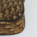 Christian Dior Trotter Canvas Shoulder Bag Brown Gold Auth KD090-16