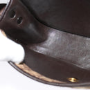 Christian Dior Trotter Canvas Shoulder Bag Brown Gold Auth KD090-19