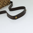 Christian Dior Trotter Canvas Shoulder Bag Brown Gold Auth KD090-7