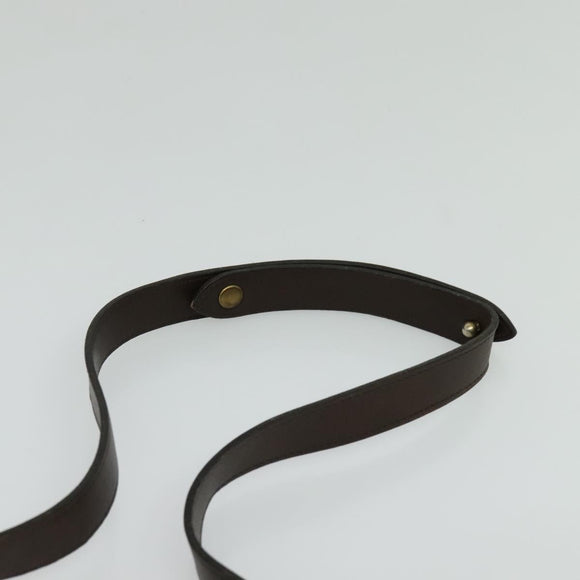 Christian Dior Trotter Canvas Shoulder Bag Brown Gold Auth KD090
