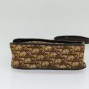 Christian Dior Trotter Canvas Shoulder Bag Brown Gold Auth KD090-5