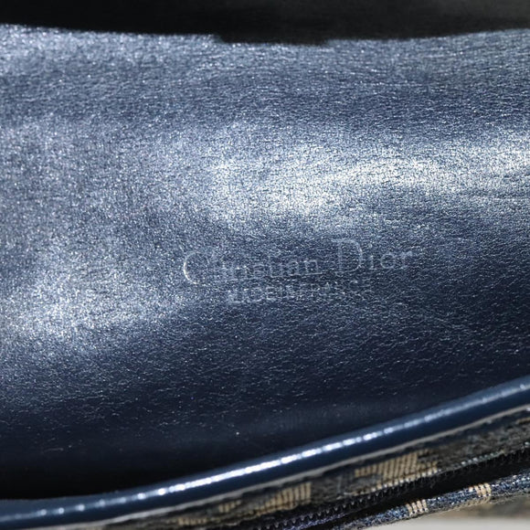 Christian Dior Trotter Canvas Shoulder Bag Navy Auth KD091