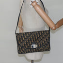 Christian Dior Trotter Canvas Shoulder Bag Navy Auth KD091-20