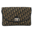 Christian Dior Trotter Canvas Shoulder Bag Navy Auth KD091-13