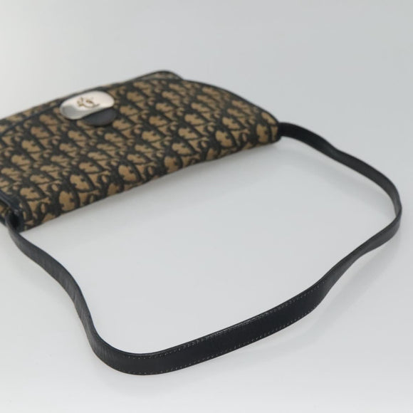 Christian Dior Trotter Canvas Shoulder Bag Navy Auth KD091