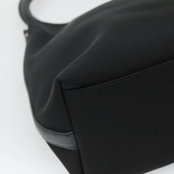 Salvatore Ferragamo Hand Bag Canvas Black Auth KD096