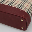 BURBERRY Nova Check Tote Bag Canvas Beige Gold Auth KD099-9