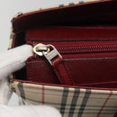 BURBERRY Nova Check Tote Bag Canvas Beige Gold Auth KD099-10