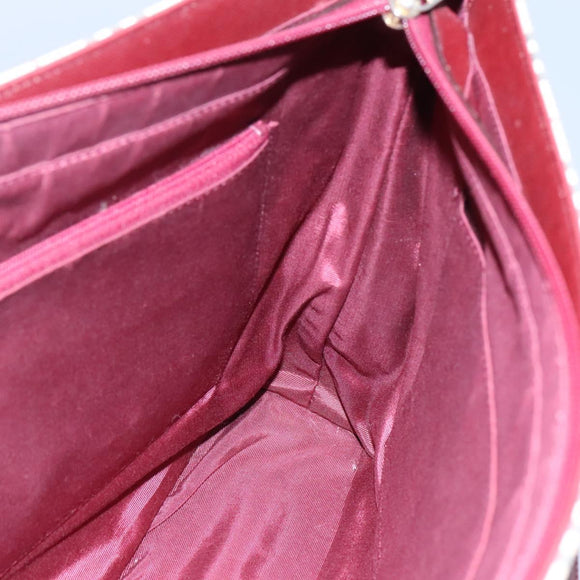 BURBERRY Nova Check Tote Bag Canvas Beige Gold Auth KD099