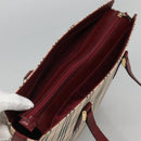 BURBERRY Nova Check Tote Bag Canvas Beige Gold Auth KD099-6