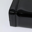 Salvatore Ferragamo Gancini Shoulder Bag Enamel Black Gold Auth KD105-16