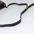 Salvatore Ferragamo Gancini Shoulder Bag Enamel Black Gold Auth KD105-7