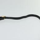 Salvatore Ferragamo Gancini Shoulder Bag Enamel Black Gold Auth KD105-14