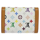LOUIS VUITTON Monogram Multicolor Porte Monnaie Plat White M92657 Auth KD109-2