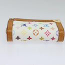LOUIS VUITTON Monogram Multicolor Porte Monnaie Plat White M92657 Auth KD109-5