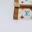 LOUIS VUITTON Monogram Multicolor Porte Monnaie Plat White M92657 Auth KD109-14