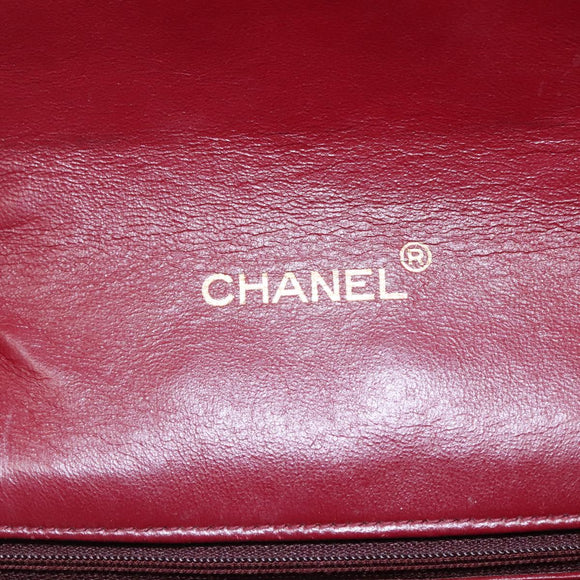 CHANEL Matelasse Chain Shoulder Bag Lamb Skin Black Gold CC Auth KD113