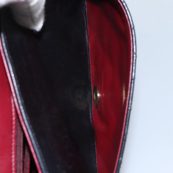 CHANEL Matelasse Chain Shoulder Bag Lamb Skin Black Gold CC Auth KD113