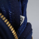PRADA Shoulder Bag Nylon Blue Gold Auth KD114V-11