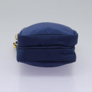 PRADA Shoulder Bag Nylon Blue Gold Auth KD114V-6