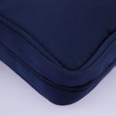 PRADA Shoulder Bag Nylon Blue Gold Auth KD114V-7