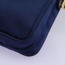 PRADA Shoulder Bag Nylon Blue Gold Auth KD114V-14